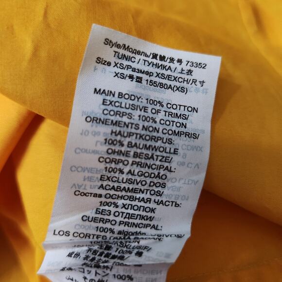 NWT Tory Burch Puffed Sleeve Tunic Vine Orange Size XS - Picture 6 of 7